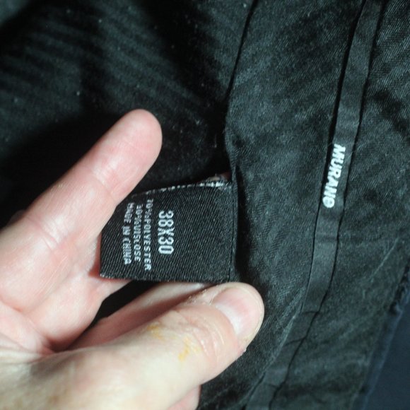 Murano Men's Size 38x30 Dark Navy Straight Fit Slacks - Picture 5 of 5